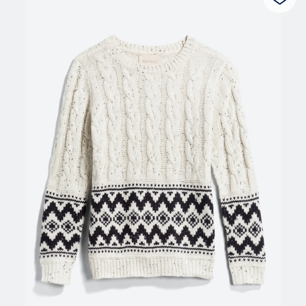 Market & Spruce marled jacquard pullover sweater